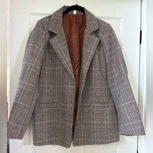 Plaid Oversized Blazer
